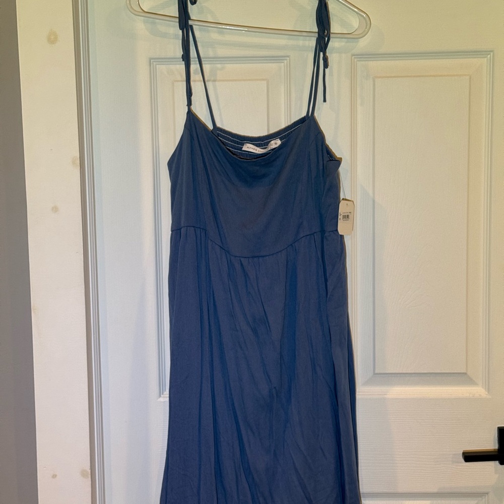 Altar'd State Blue Top with White Stitching